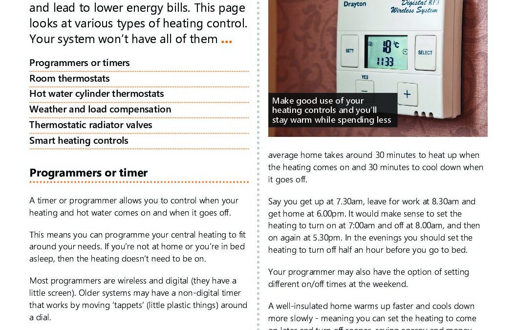 Central Heating Advice Leaflets Ovesco